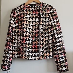 Zara Stylish Women's Houndstooth  Jacket
